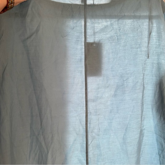 COS Drop Shoulder Mock Cowl Neck Midi Dress Muted Blue Color Women Sz EUR 42 NWT - Picture 3 of 10